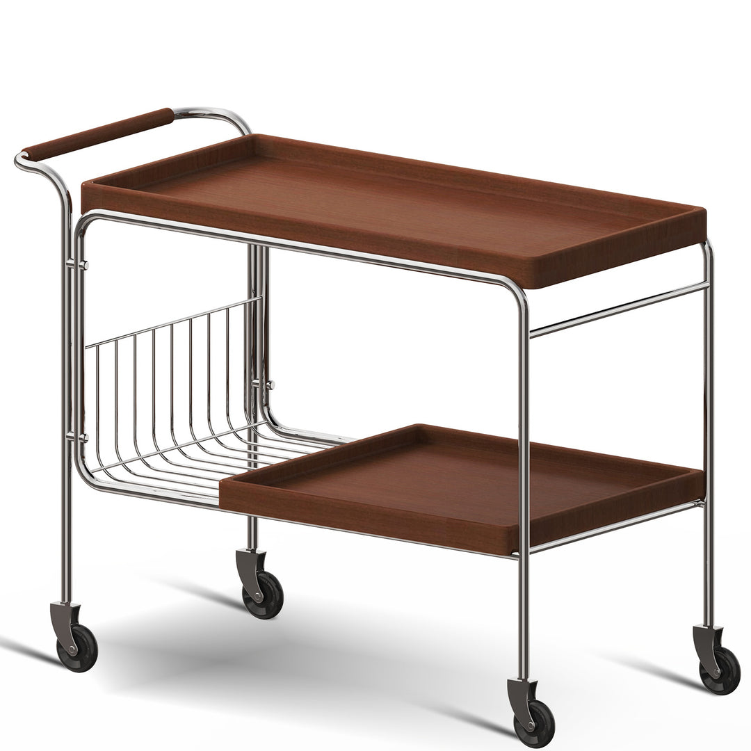 Vintage Boxwood Wheeled Trolley Side Table N PLUS