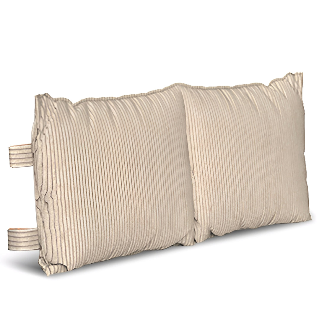 Universal corduroy velvet fabric bed head cushion conceptual design.