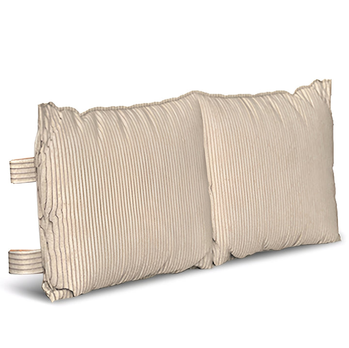 Universal corduroy velvet fabric bed head cushion conceptual design.