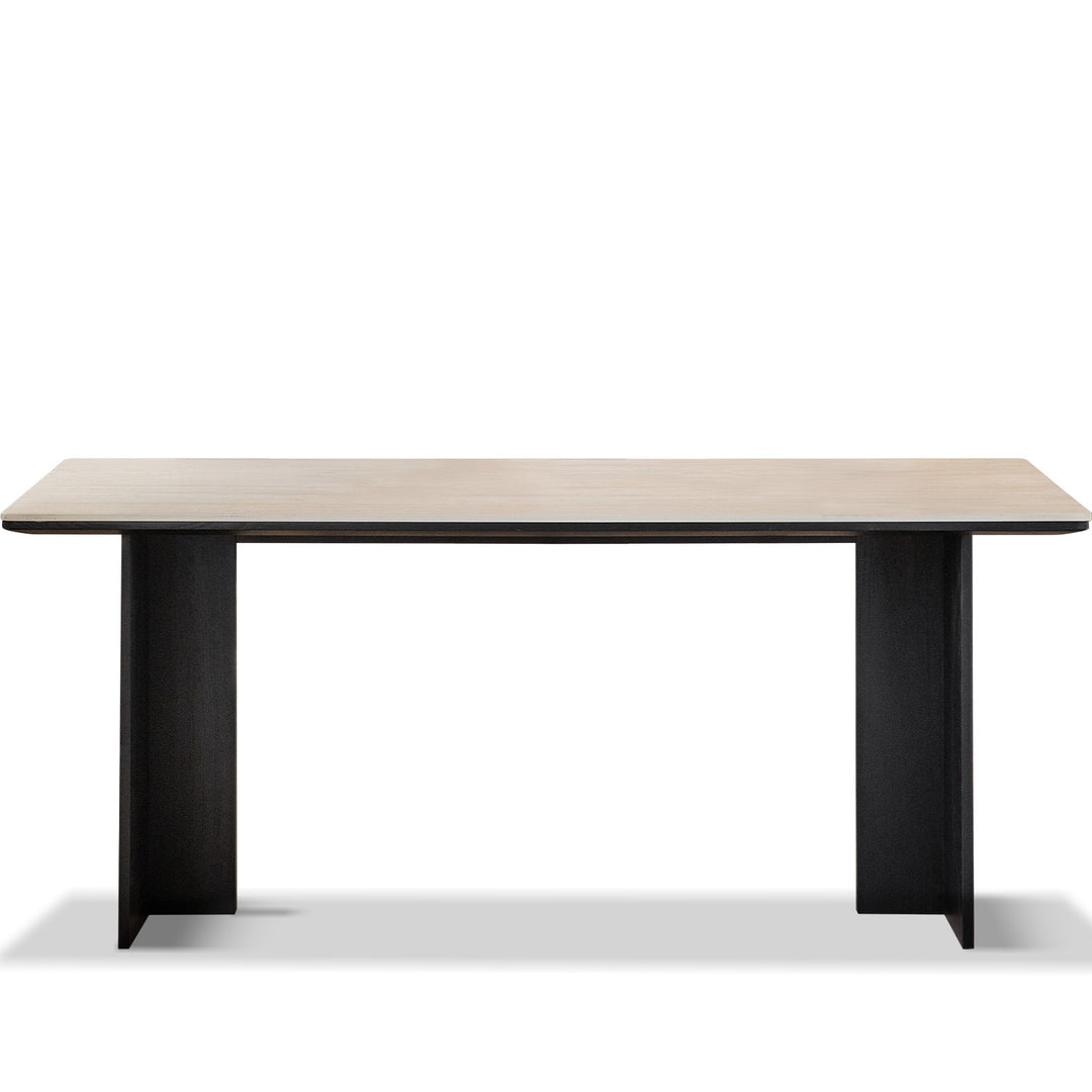 Minimalist sintered stone dining table black oslo conceptual design.