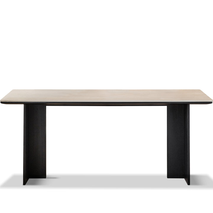 Minimalist sintered stone dining table black oslo conceptual design.