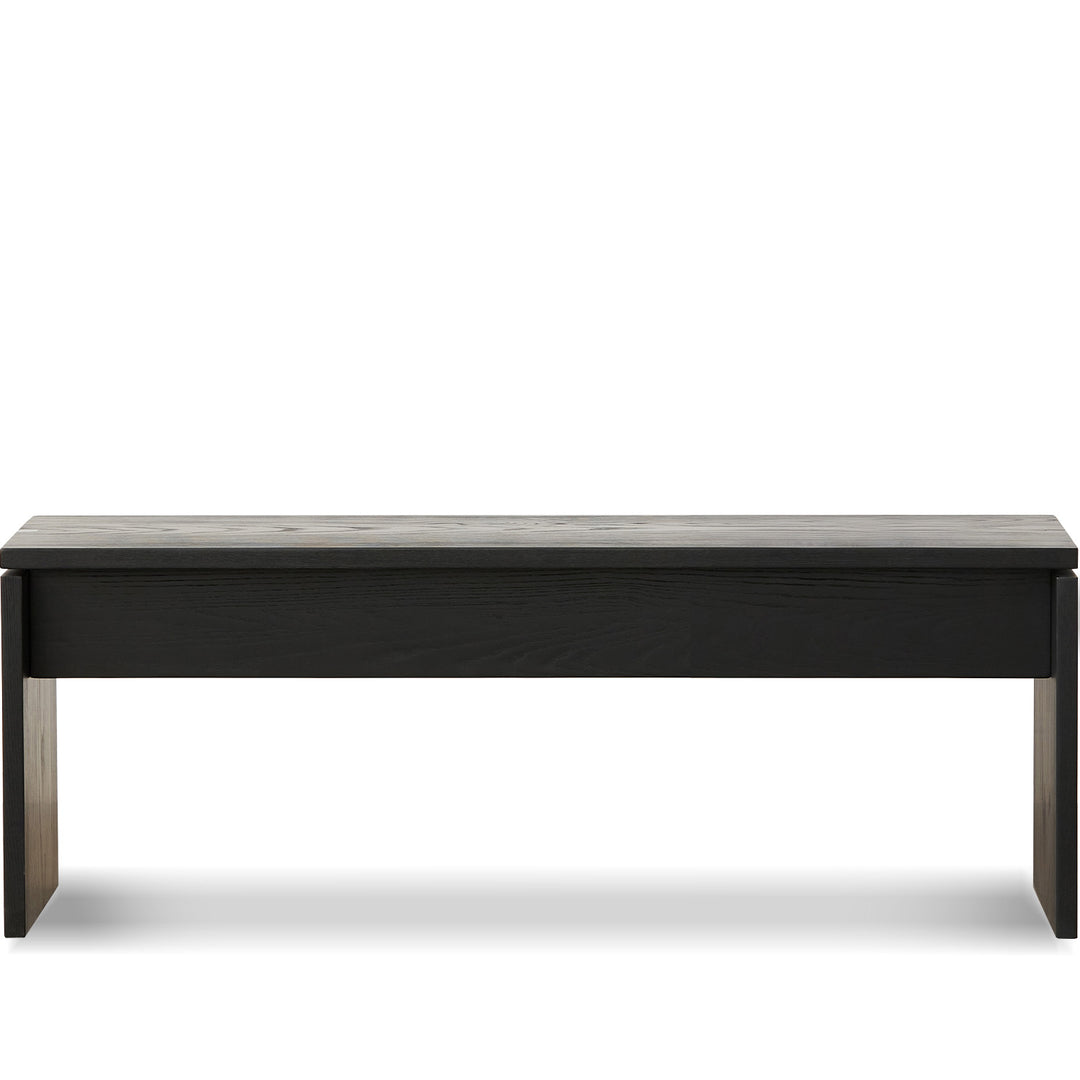 Minimalist ash wood dining bench black oslo conceptual design.