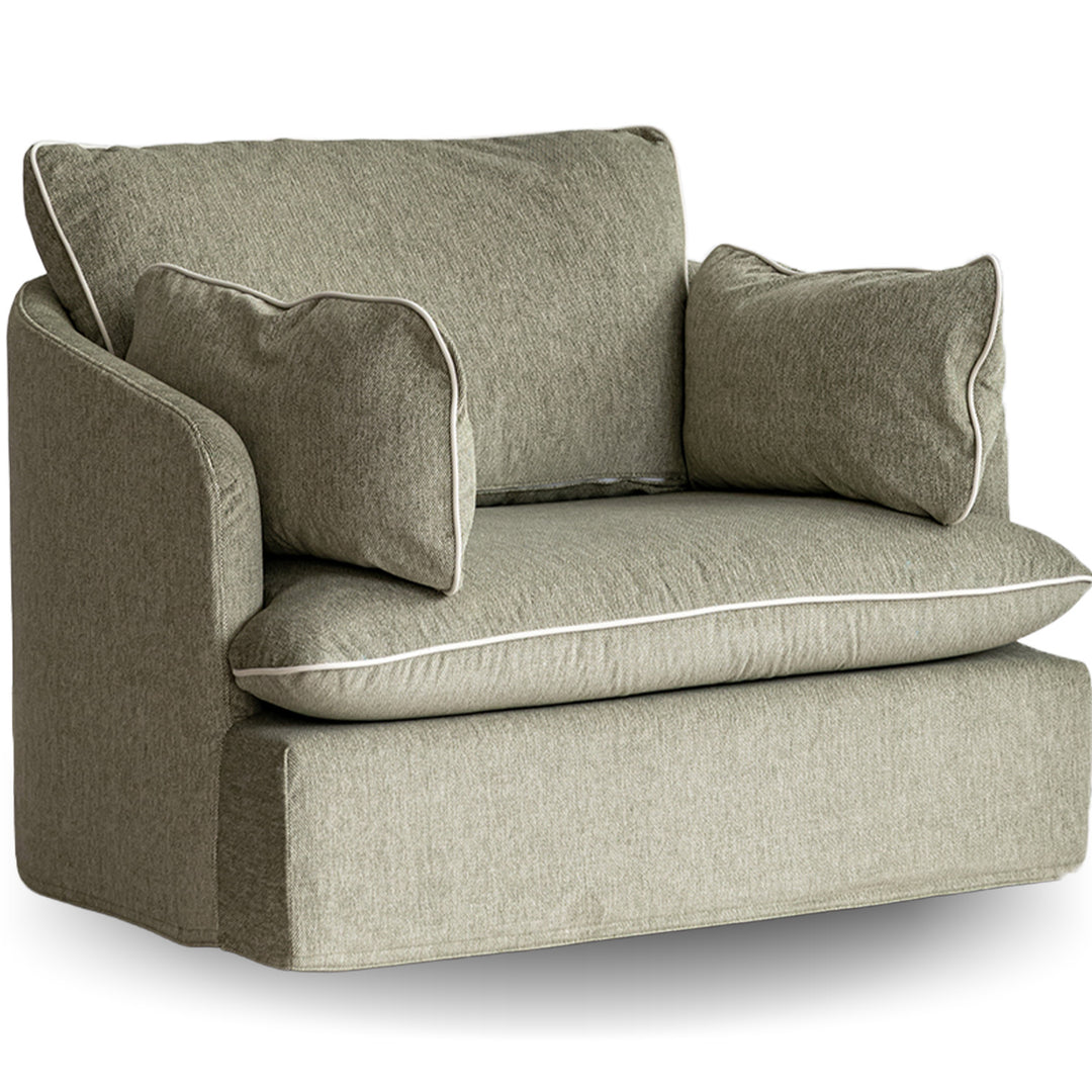 Scandinavian Chenille Velvet Fabric 1 Seater Sofa MIRA