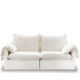 Cream Cotton Fabric 2 Seater Sofa FOLDING EAR