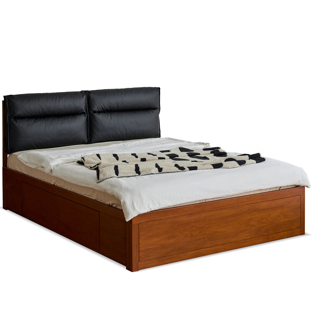 Vintage boxwood cushion lift-up storage bed with drawer kangaroo environmental situation.