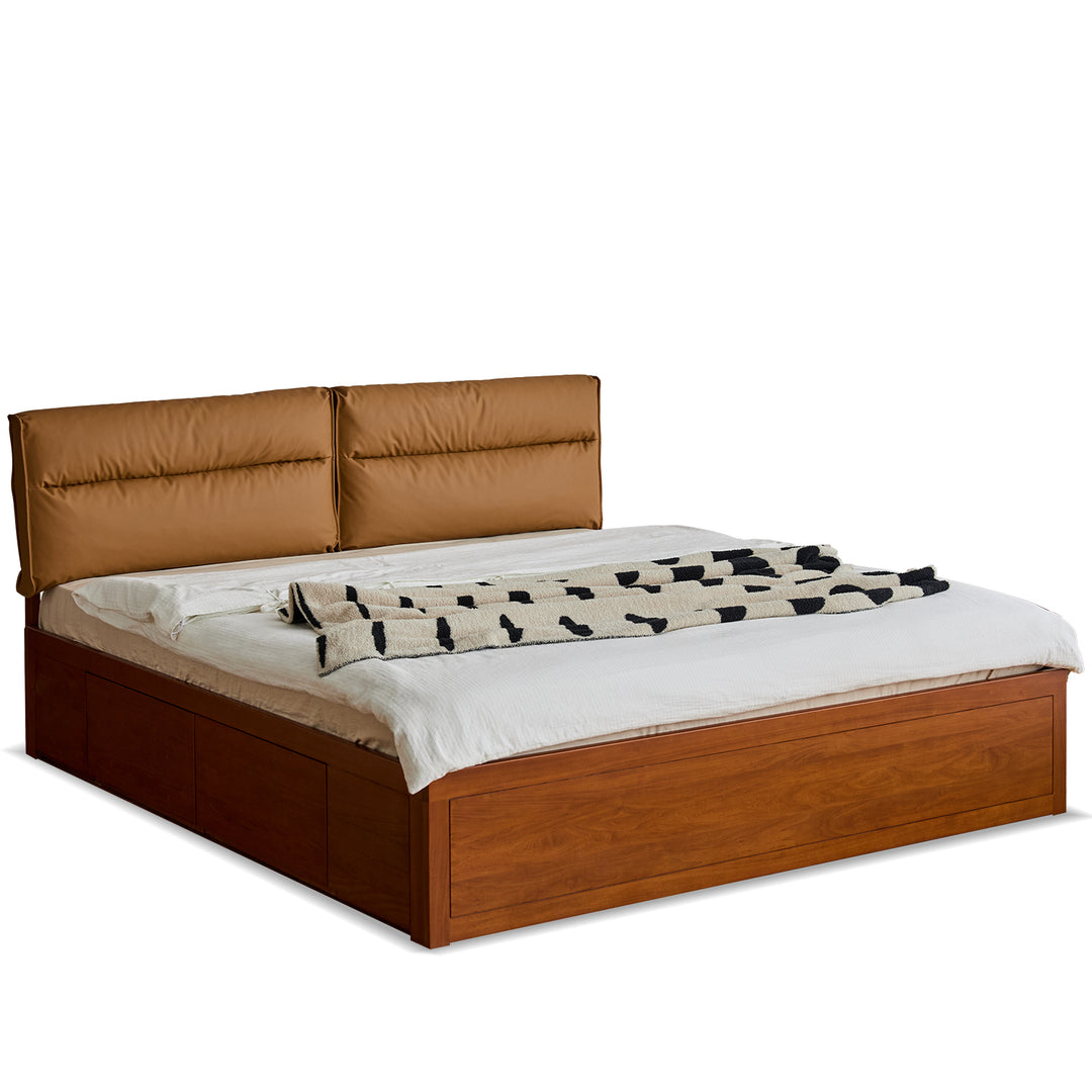 Vintage boxwood cushion lift-up storage bed with drawer kangaroo situational feels.