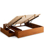 Vintage Boxwood Lift-Up Storage Platform Bed With Drawer KANGAROO
