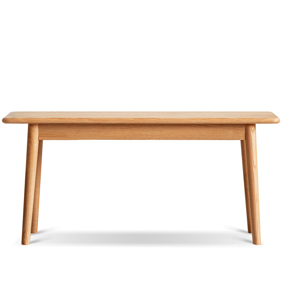 Scandinavian oak wood dining bench green environmental situation.