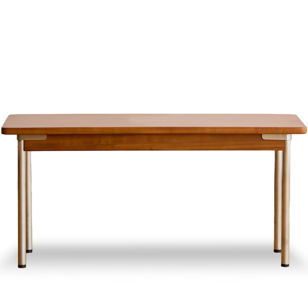 Vintage boxwood dining bench pinecone in white background.