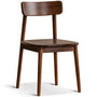 Japandi Walnut Wood Dining Chair GREEN