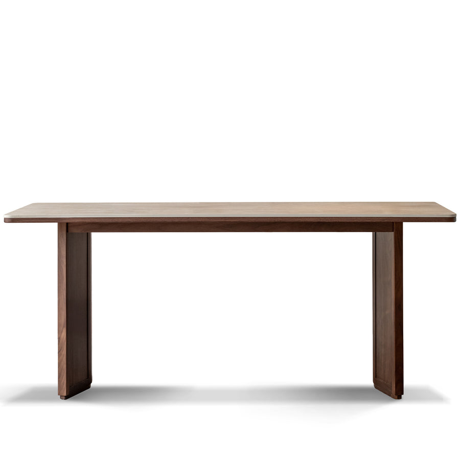 Japandi Walnut Wood Sintered Stone Dining Table STRATON