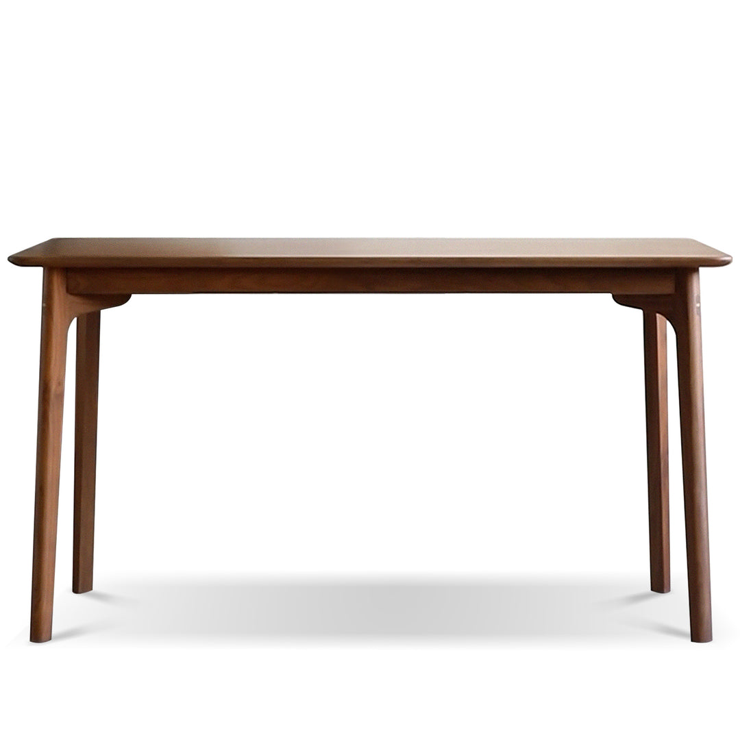 Vintage walnut wood dining table chrono environmental situation.