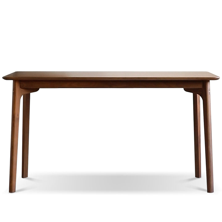 Vintage walnut wood dining table chrono environmental situation.