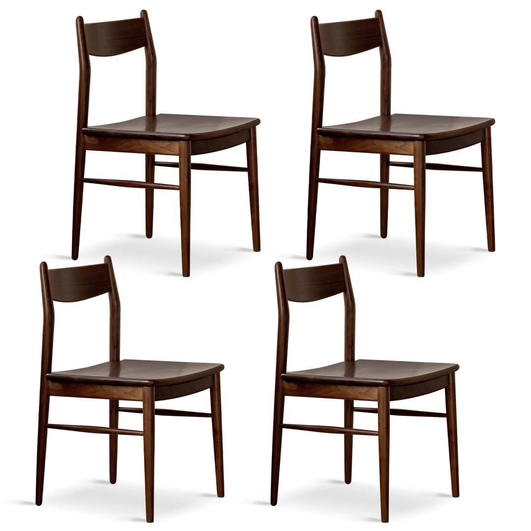 Vintage walnut wood dining chair chrono environmental situation.