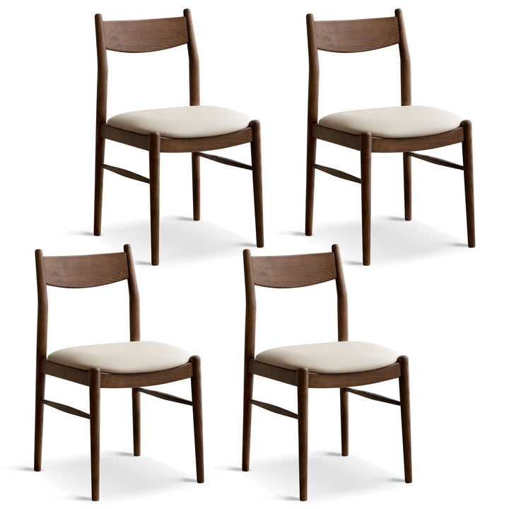 Vintage walnut wood dining chair purea conceptual design.