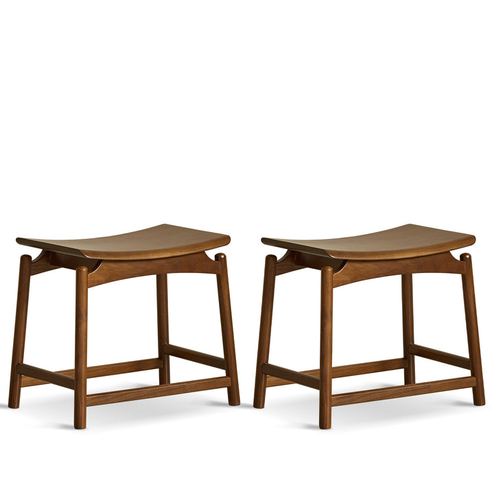 Vintage walnut wood stool arcus environmental situation.