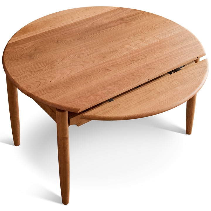 Scandinavian Cherry Wood Extendable Dining Table MINIMA
