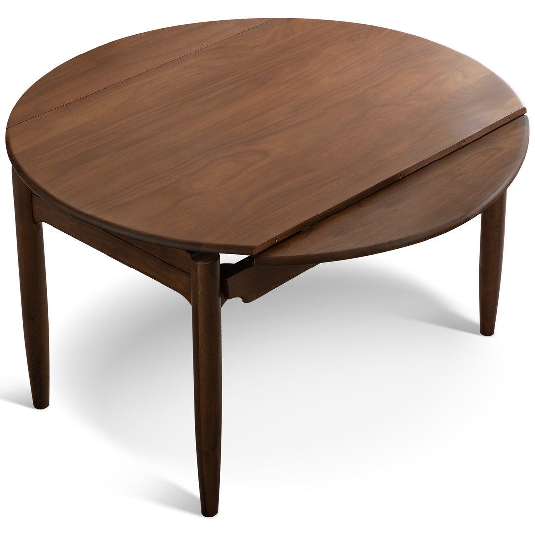 Japandi Walnut Wood Extendable Dining Table MINIMA