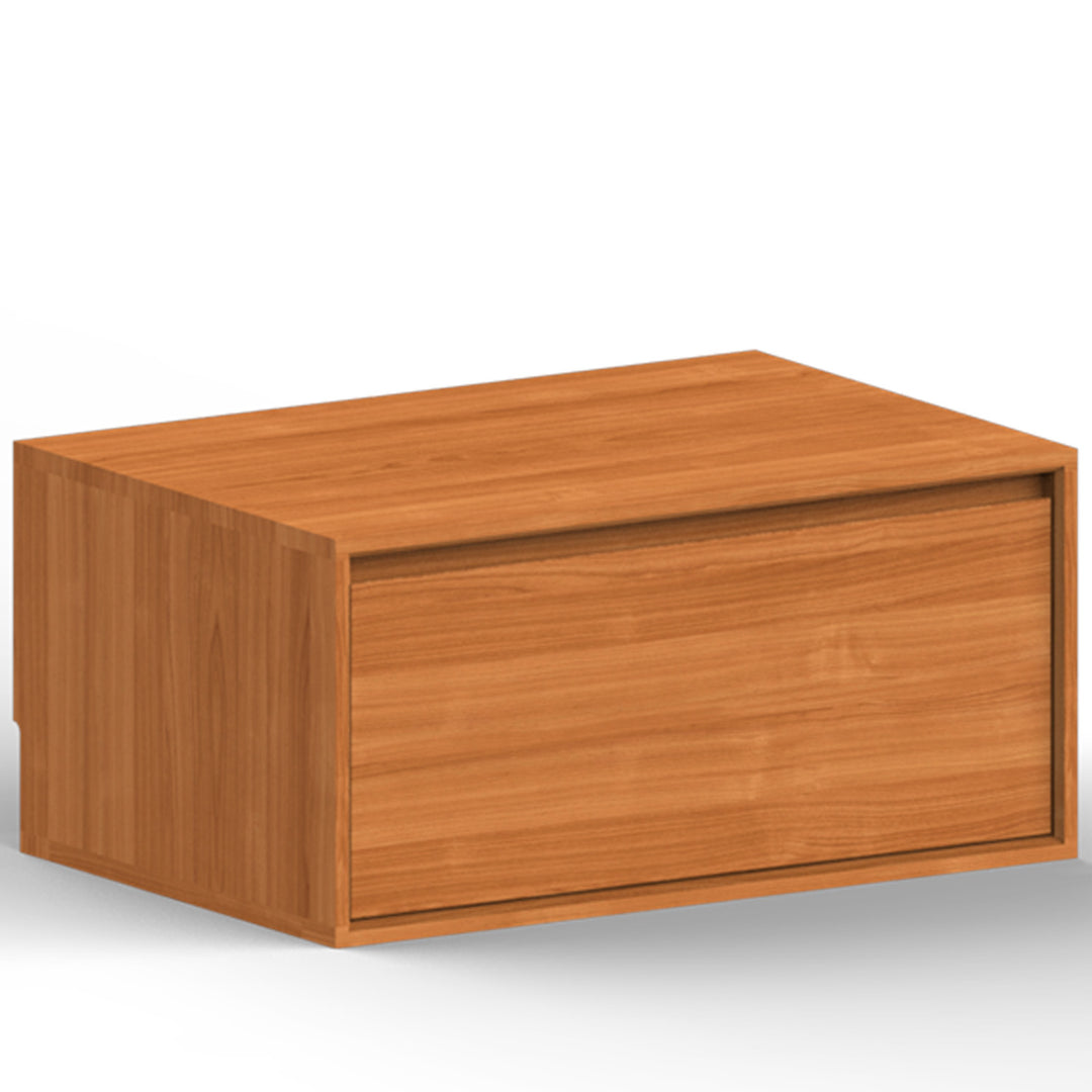 Scandinavian cherry wood bookshelf vista detail 2.