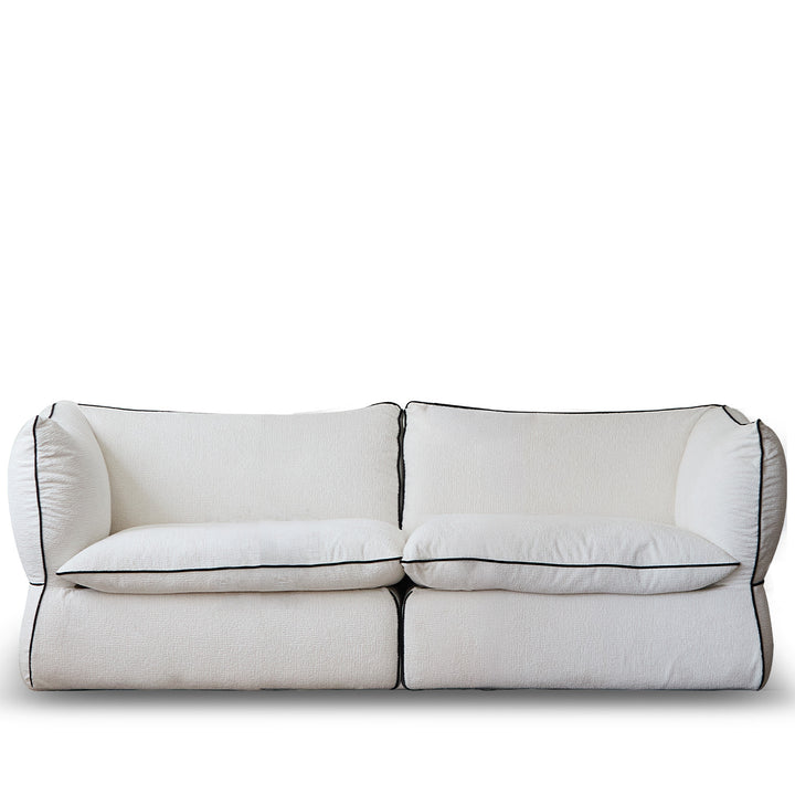 Minimalist Chenille Velvet Fabric 3 Seater Sofa CLOUD