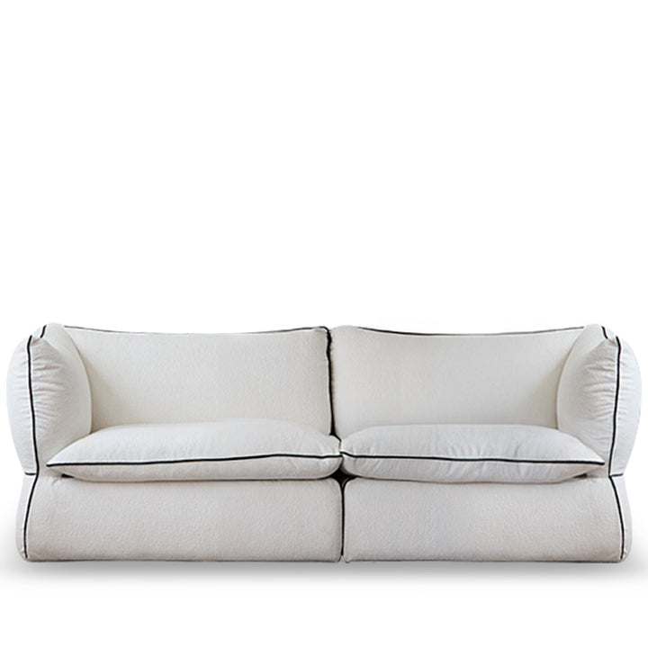 Minimalist Chenille Velvet Fabric 3 Seater Sofa CLOUD