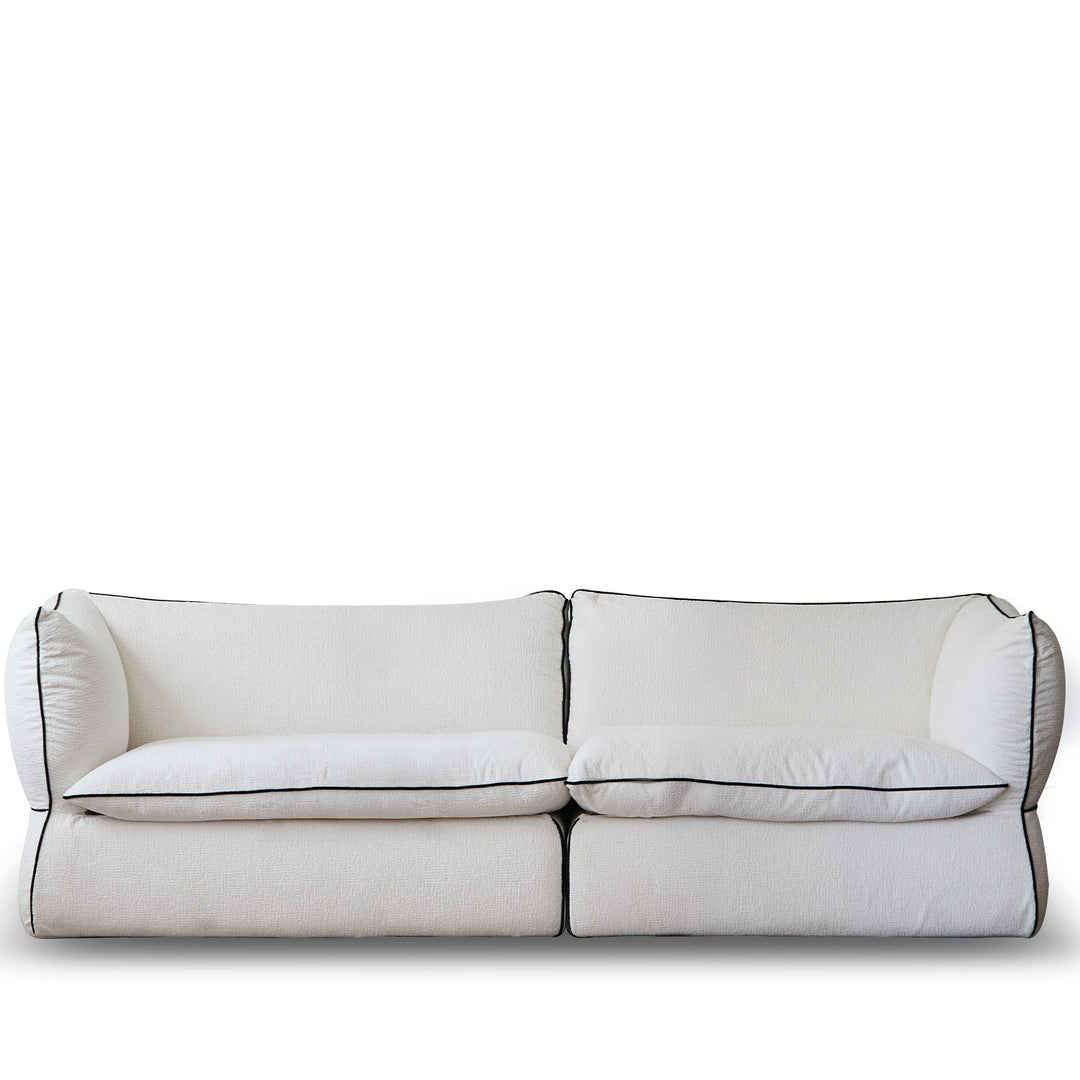 Minimalist Chenille Velvet Fabric 3 Seater Sofa CLOUD