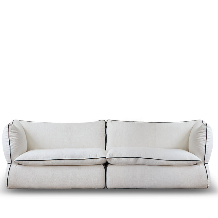 Minimalist Chenille Velvet Fabric 3 Seater Sofa CLOUD