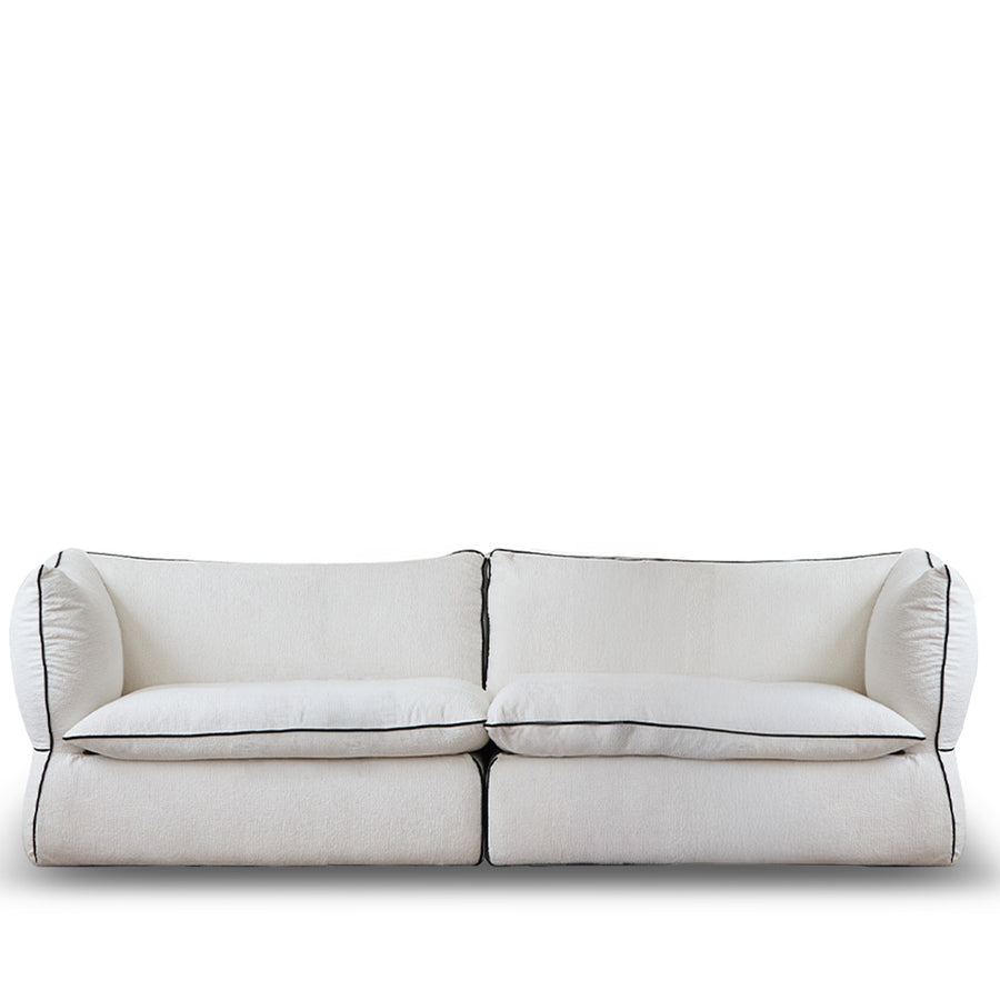 Minimalist Chenille Velvet Fabric 3 Seater Sofa CLOUD