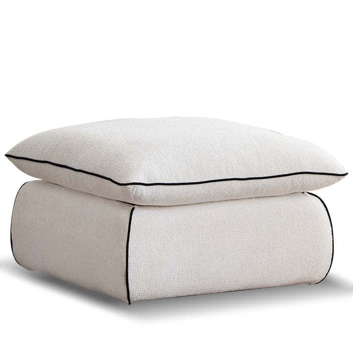 Minimalist Chenille Velvet Fabric Ottoman CLOUD