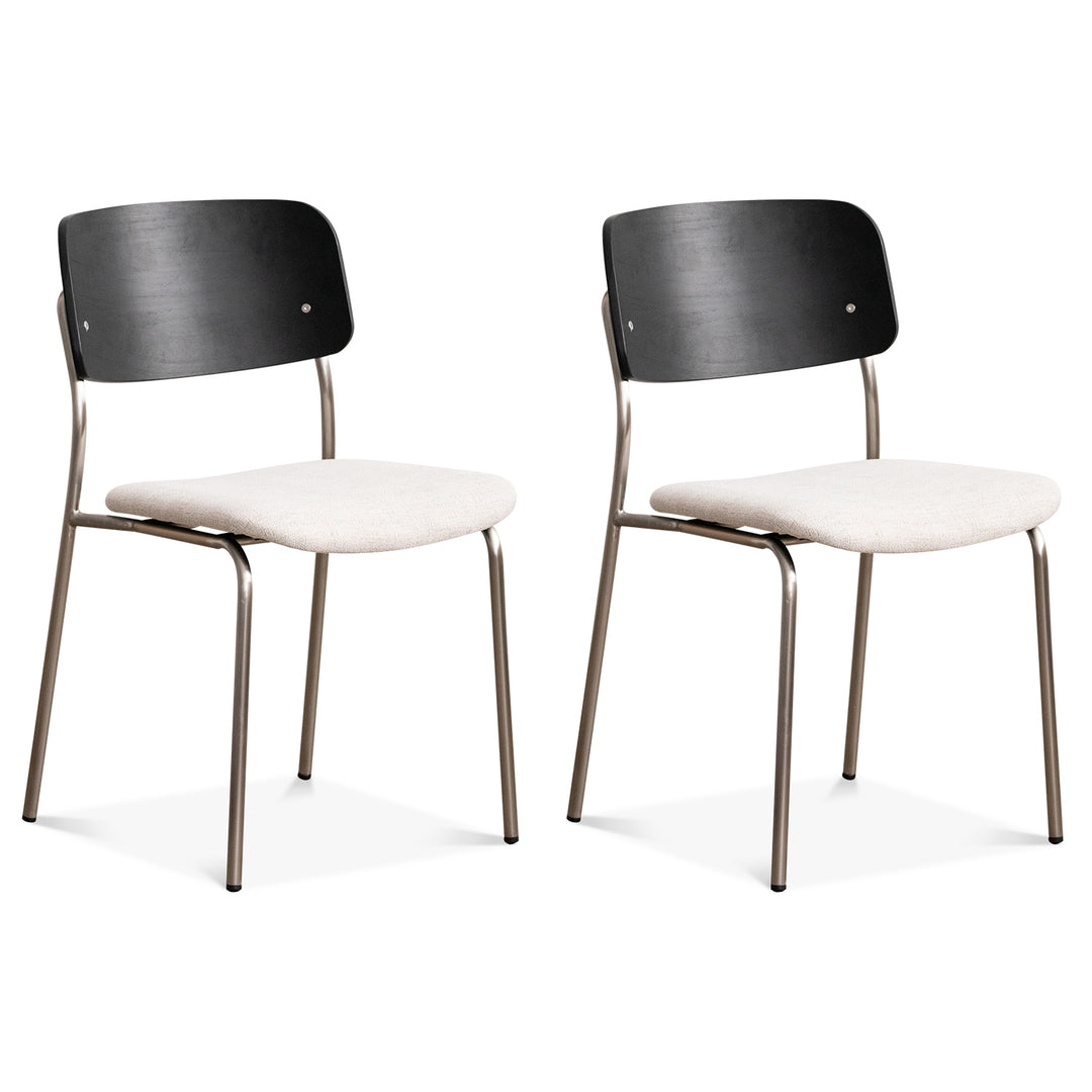 Minimalist ash wood veneer cotton fabric dining chair black aeri environmental situation.