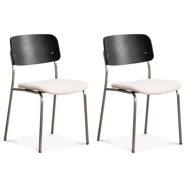 Minimalist ash wood veneer cotton fabric dining chair black aeri environmental situation.