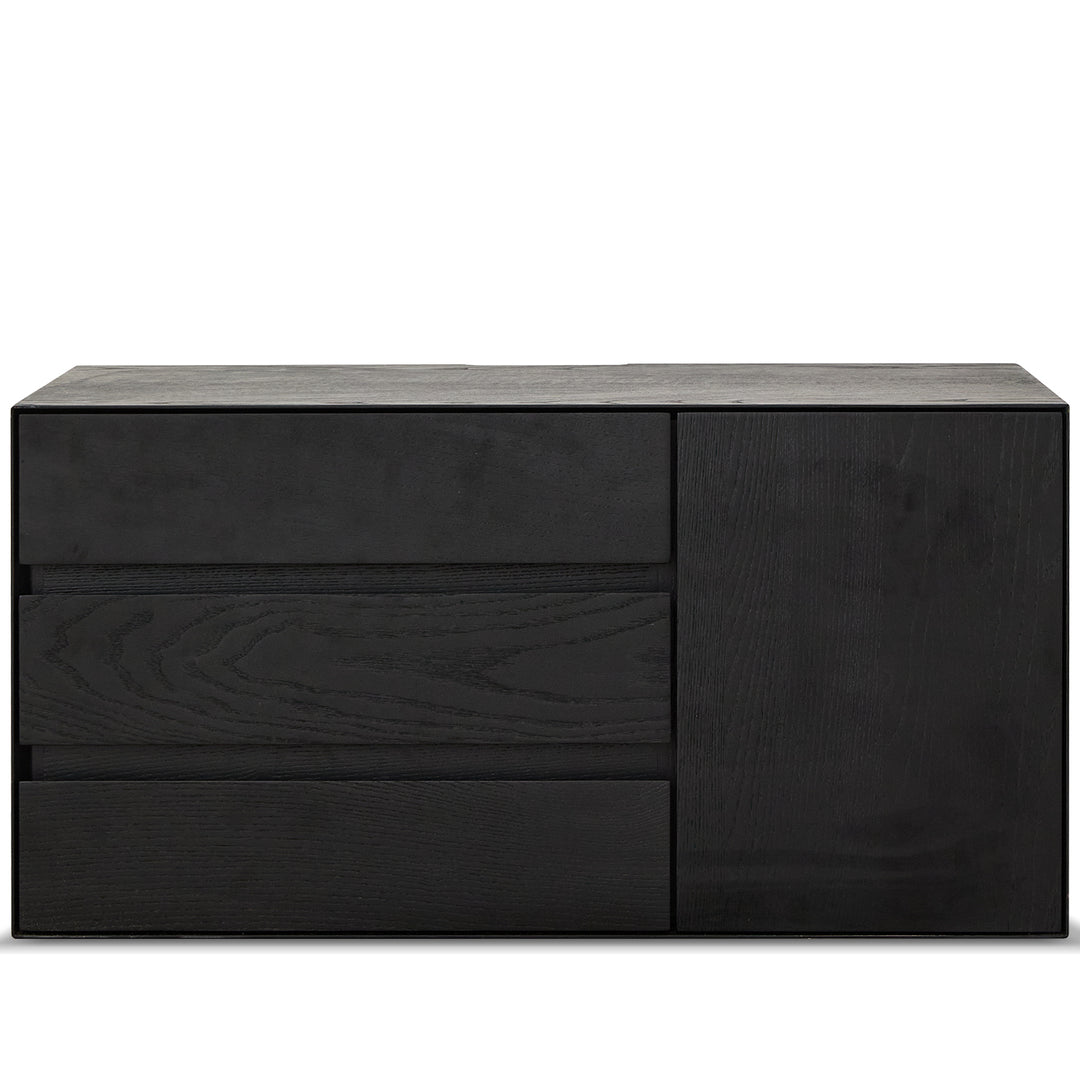 Minimalist ash wood veneer modular cabinet shadow detail 6.