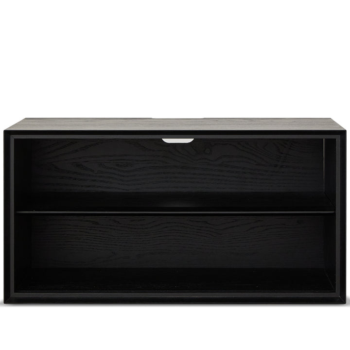 Minimalist ash wood veneer modular cabinet shadow detail 7.