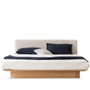 Minimalist Cotton Fabric Ash Wood Veneer Floating Bed WINTER