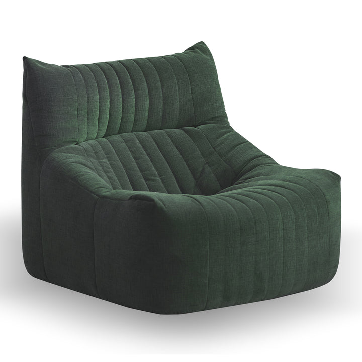 Minimalist chenille velvet fabric 1 seater sofa kait in still life.