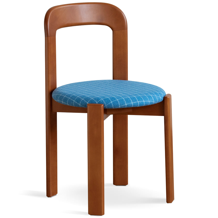 Vintage Wool Fabric Beech Wood Dining Chair MEMPHIS