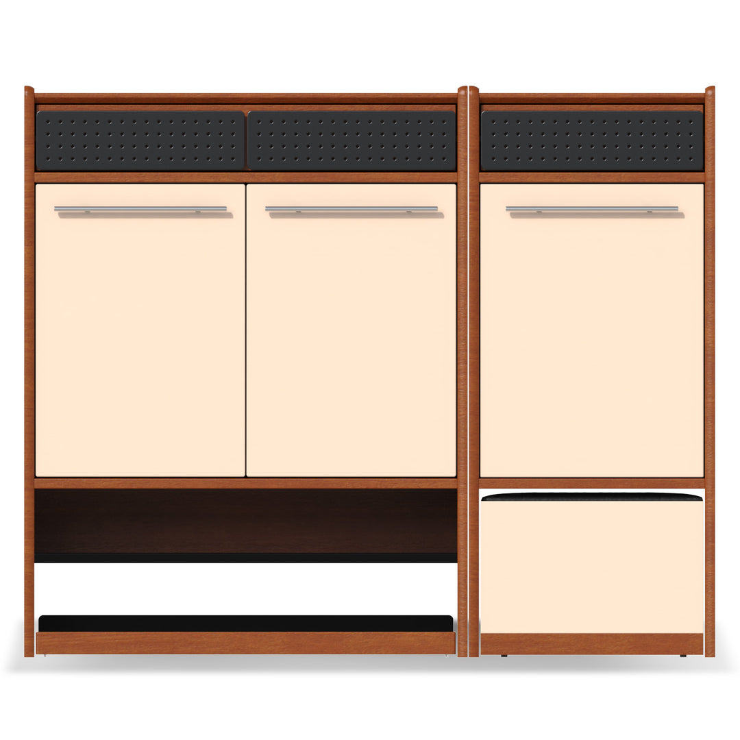 Vintage Boxwood Modular Shoe Cabinet MIES