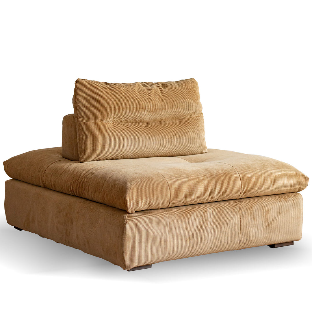 Scandinavian Chenille Velvet Fabric Modular 1 Seater Sofa