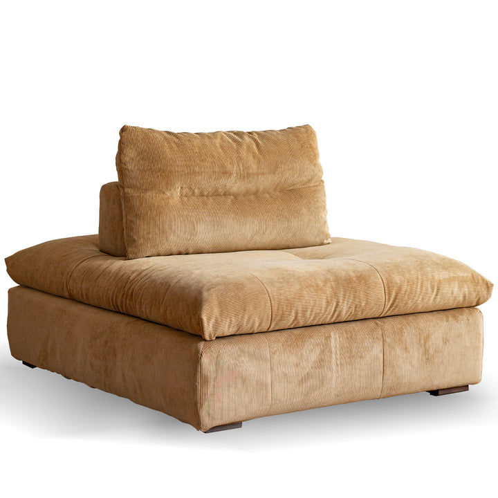 Scandinavian Chenille Velvet Fabric Modular 1 Seater Sofa