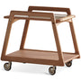 Scandinavian Cherry Wood Wheeled Trolley Side Table YOYO