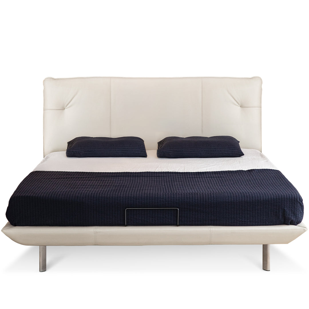Minimalist Genuine Leather Bed RHINE