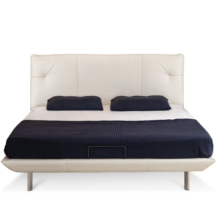 Minimalist Genuine Leather Bed RHINE