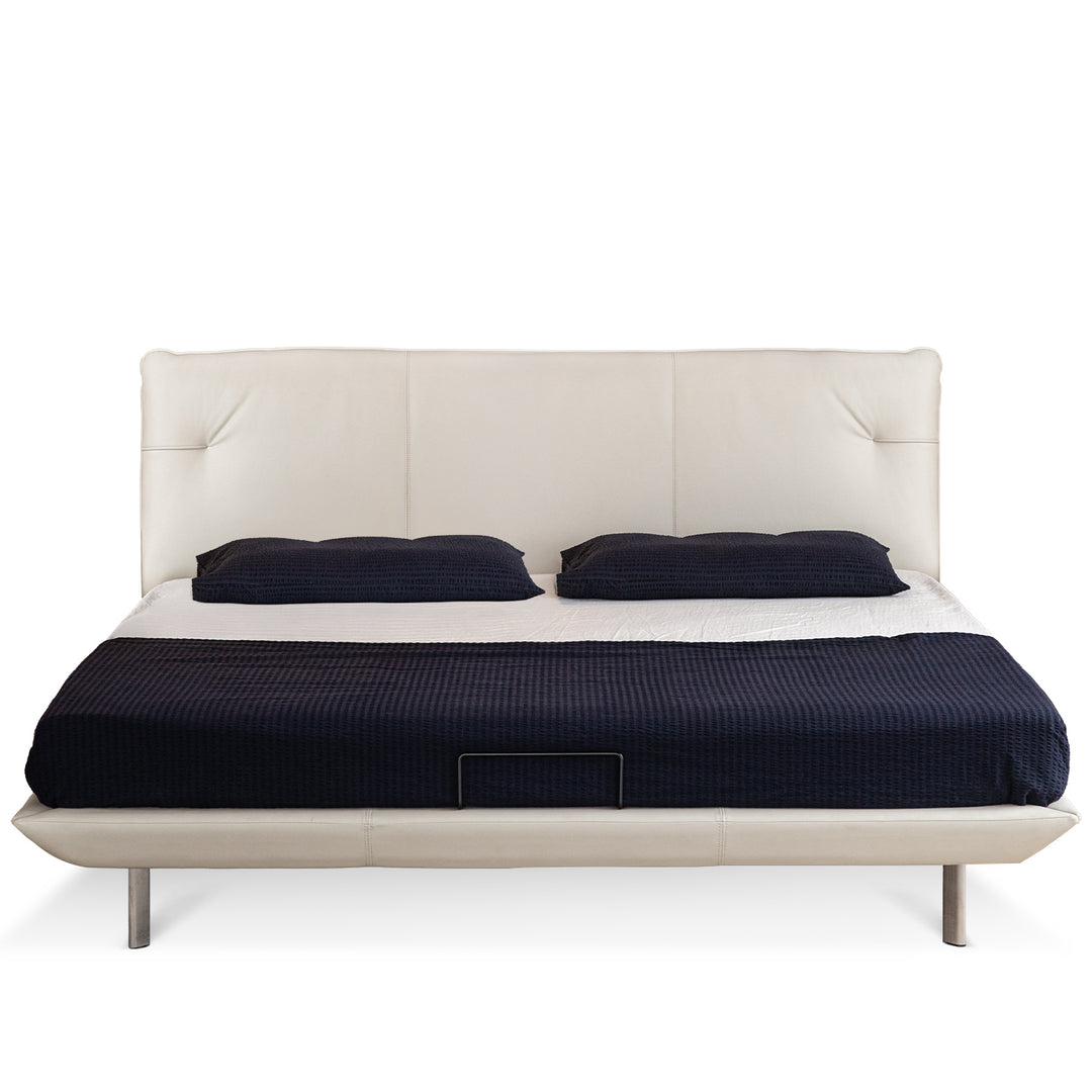 Minimalist Genuine Leather Bed RHINE