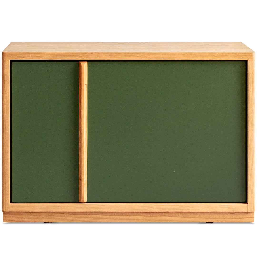 Bauhaus cherry wood tv console time detail 1.