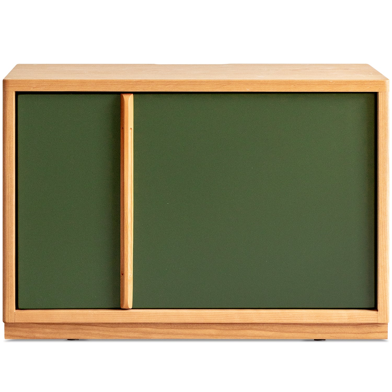 Bauhaus cherry wood tv console time detail 1.