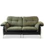 Vintage Microfiber Leather And Fabric Double Sided 2 Seater Sofa OASIS