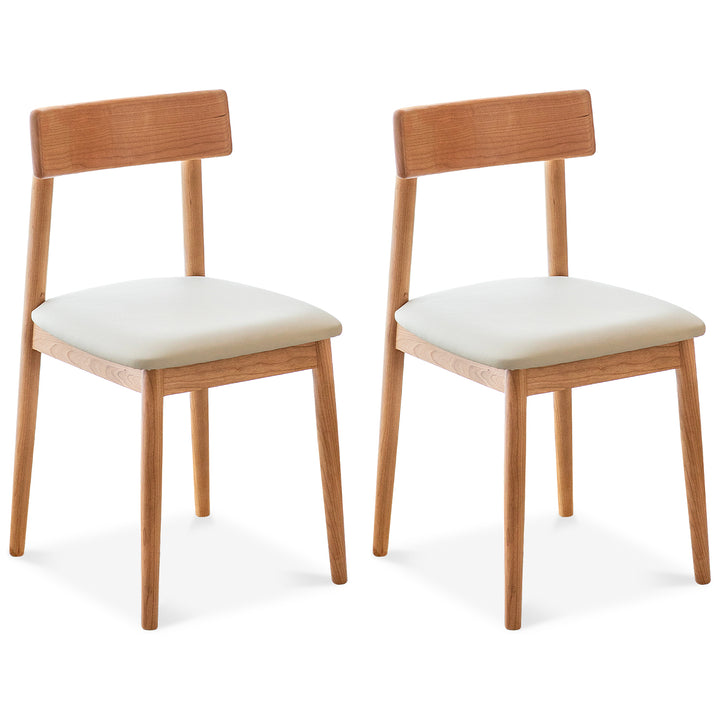 Scandinavian cherry wood mixed weave fabric dining chair green detail 1.