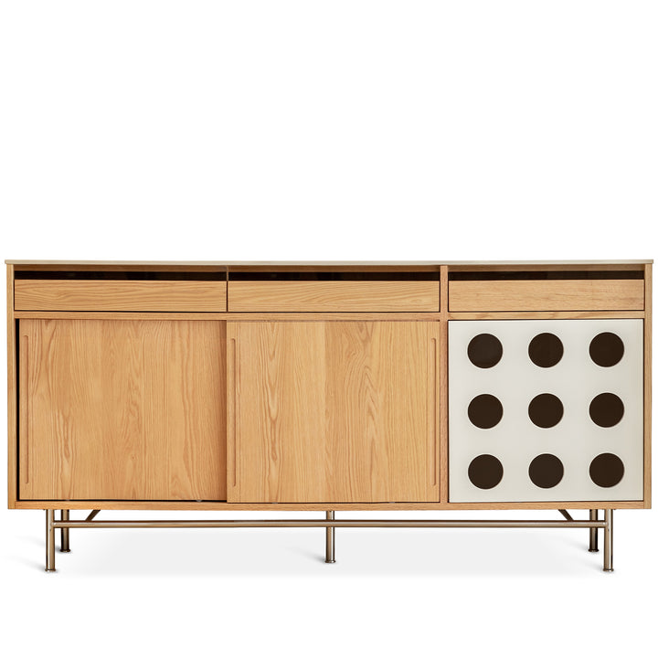 Scandinavian Oak Wood Sintered Stone Cabinet TIMELESS