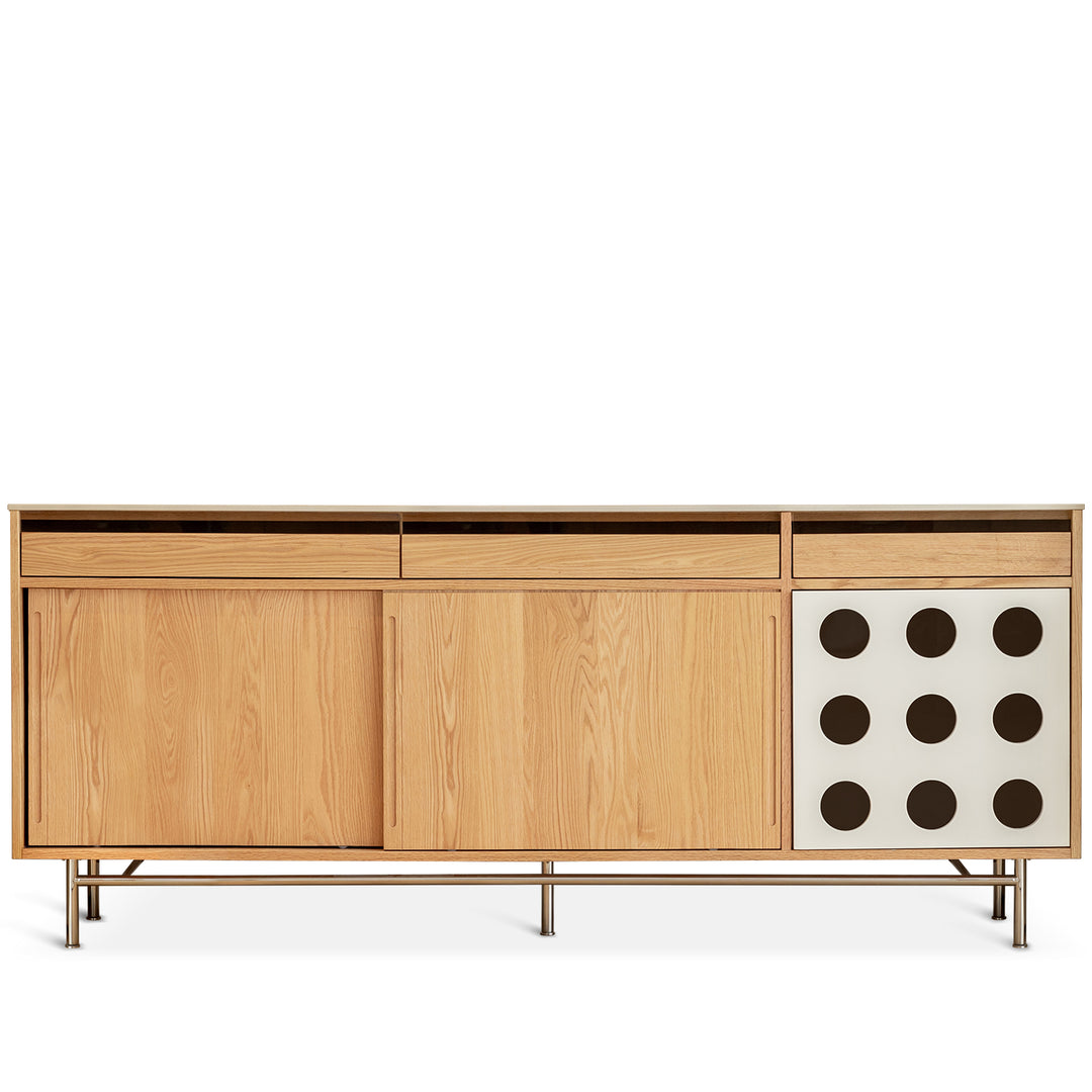 Scandinavian Oak Wood Sintered Stone Cabinet TIMELESS