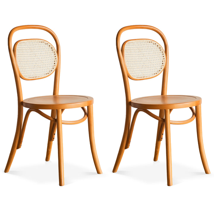 Scandinavian rattan dining chair german in still life.